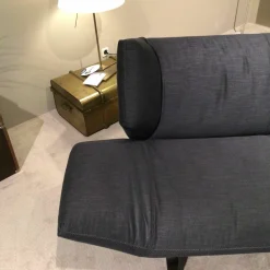 Leolux Ecksofas|Ecksofa Devon Stoff 23164 Fay Ocean Blau Füße Granit Grau Matt