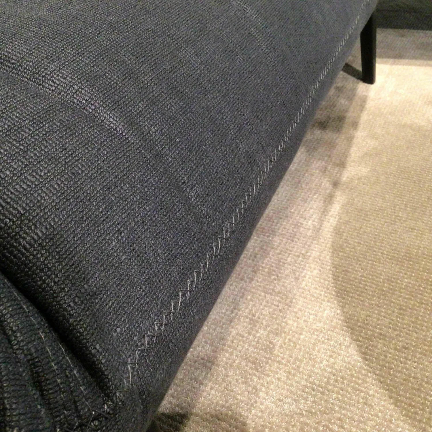 Leolux Ecksofas|Ecksofa Devon Stoff 23164 Fay Ocean Blau Füße Granit Grau Matt