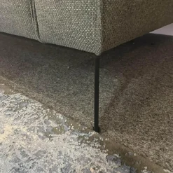 DFM Ecksofas|Ecksofa Diego Stoff Remi 158 Niagara Grau Inklusive Holzablage