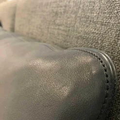 De Sede Ecksofas|Ecksofa DS904 Stoff Parnell Gestell Poliert mit 3 Kissen Leder Black