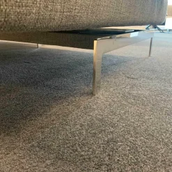 De Sede Ecksofas|Ecksofa DS904 Stoff Parnell Gestell Poliert mit 3 Kissen Leder Black