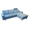 Stressless Ecksofas|Ecksofa E 200 Leder Paloma Sparrow Blue Blau Füße Metall Mit Kopfstütze