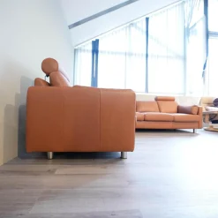 Stressless Ecksofas|Ecksofa E600 Leder Noblesse 37 Tigereye Braun Stahlfuß Mit Kissen Und Kopfstützen