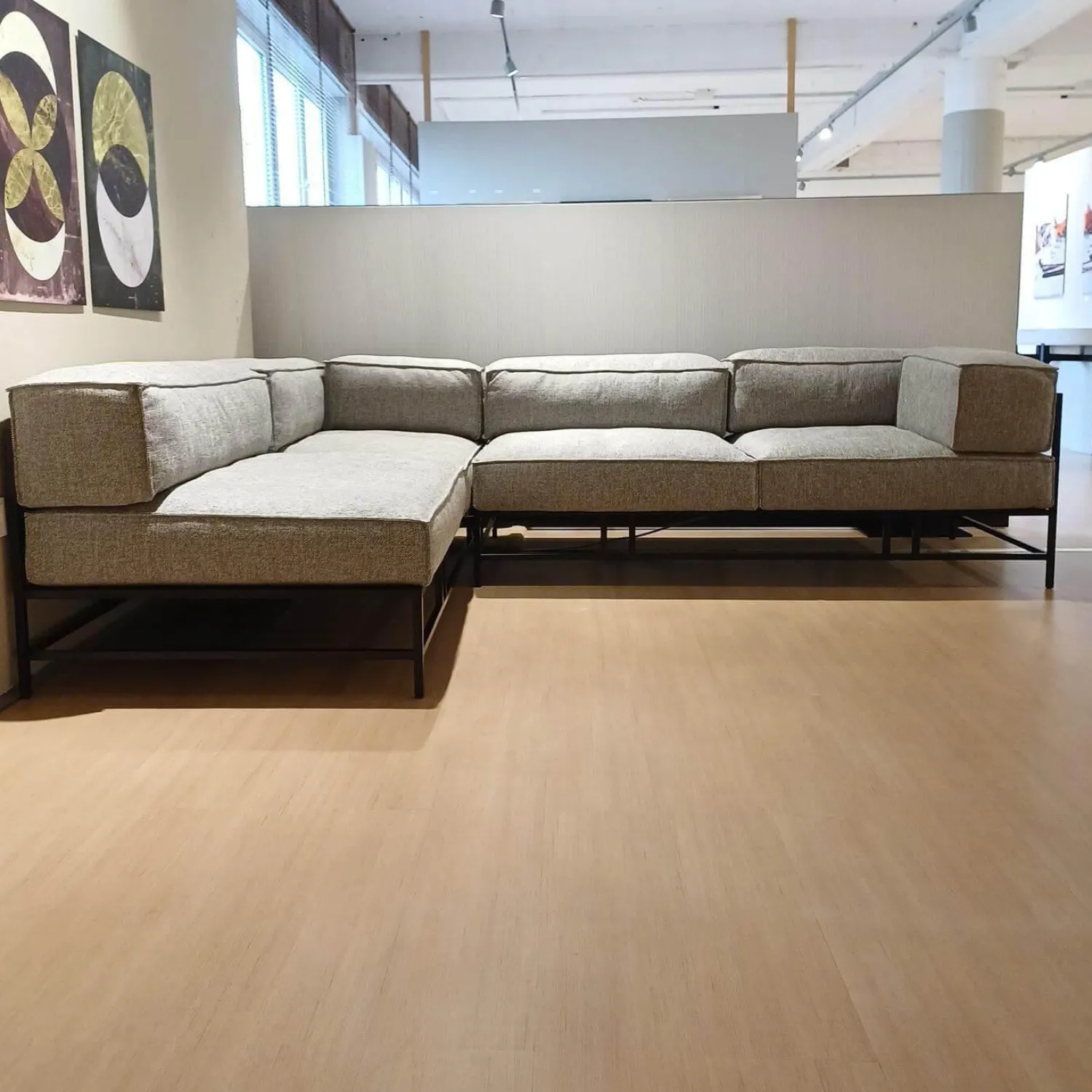 Brühl Ecksofas|Ecksofa Easy Pieces Stoff 24 0090 Grau Gestell Schwarz