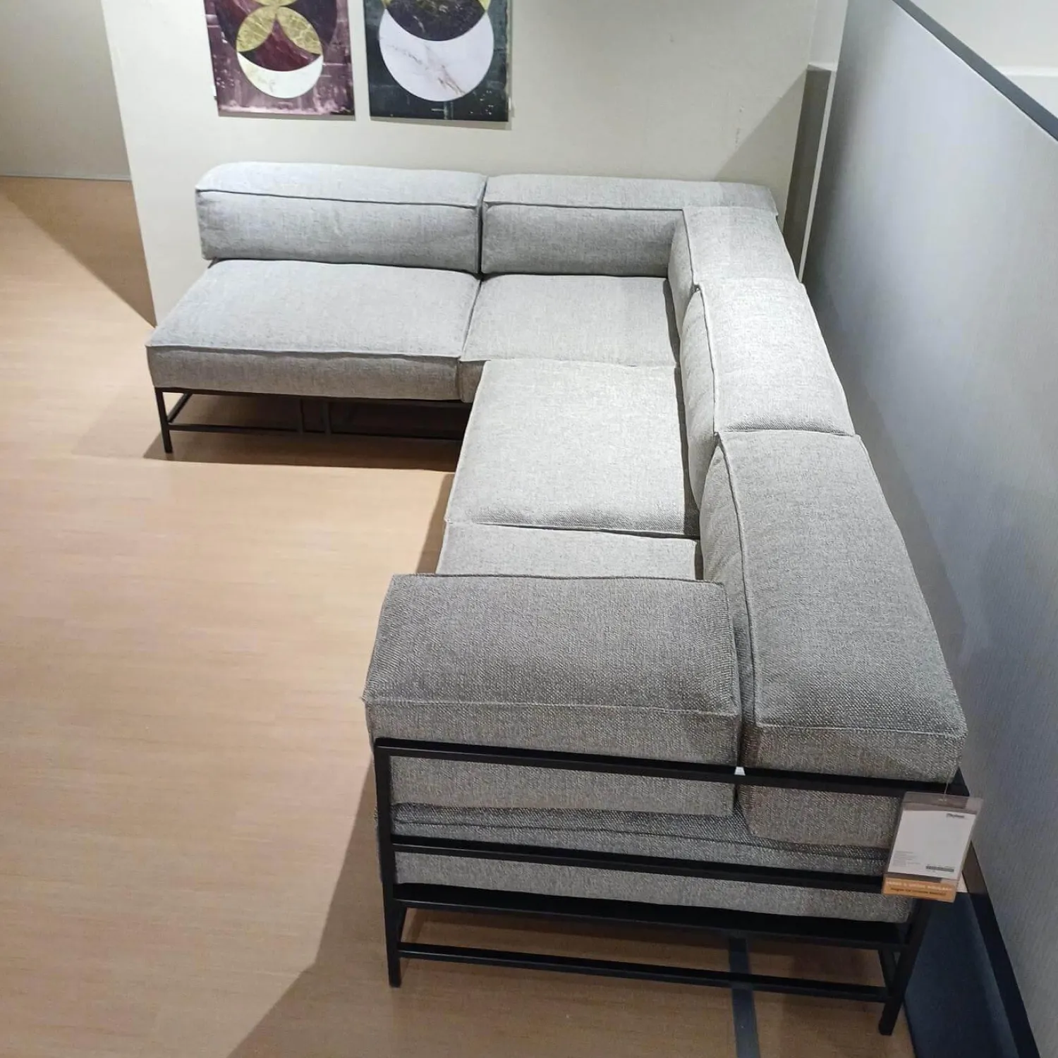 Brühl Ecksofas|Ecksofa Easy Pieces Stoff 24 0090 Grau Gestell Schwarz