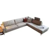 Rolf Benz Ecksofas|Ecksofa Ego Leder Stone Grey mit Nackenrolle
