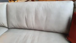 Rolf Benz Ecksofas|Ecksofa Ego Leder Stone Grey mit Nackenrolle