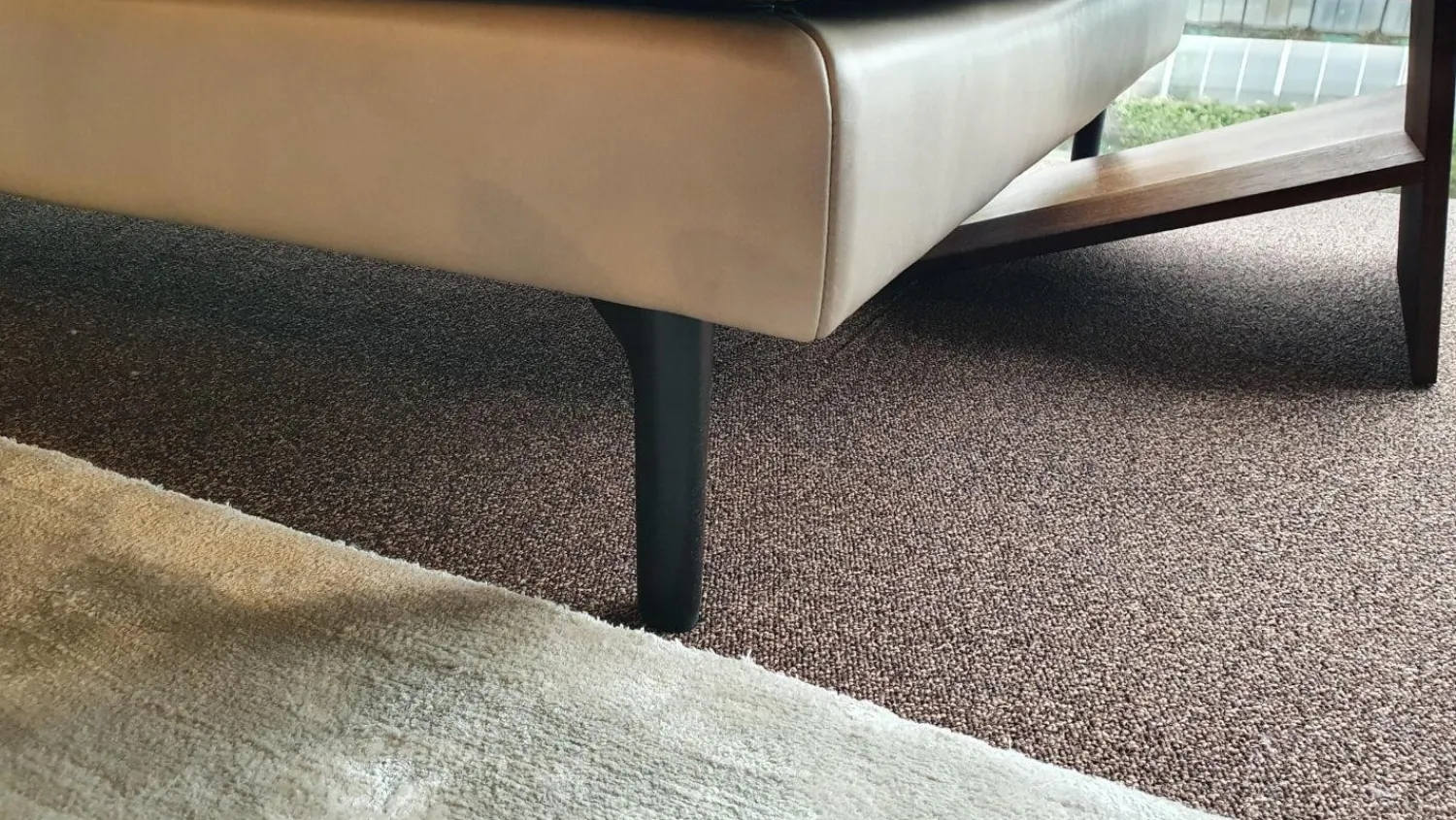 Rolf Benz Ecksofas|Ecksofa Ego Leder Stone Grey mit Nackenrolle