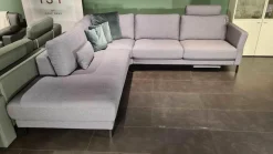 Rolf Benz Ecksofas|Ecksofa Ego Stoff 26.267 Graphitgrau mit 4 Kissen und Nackenstütze