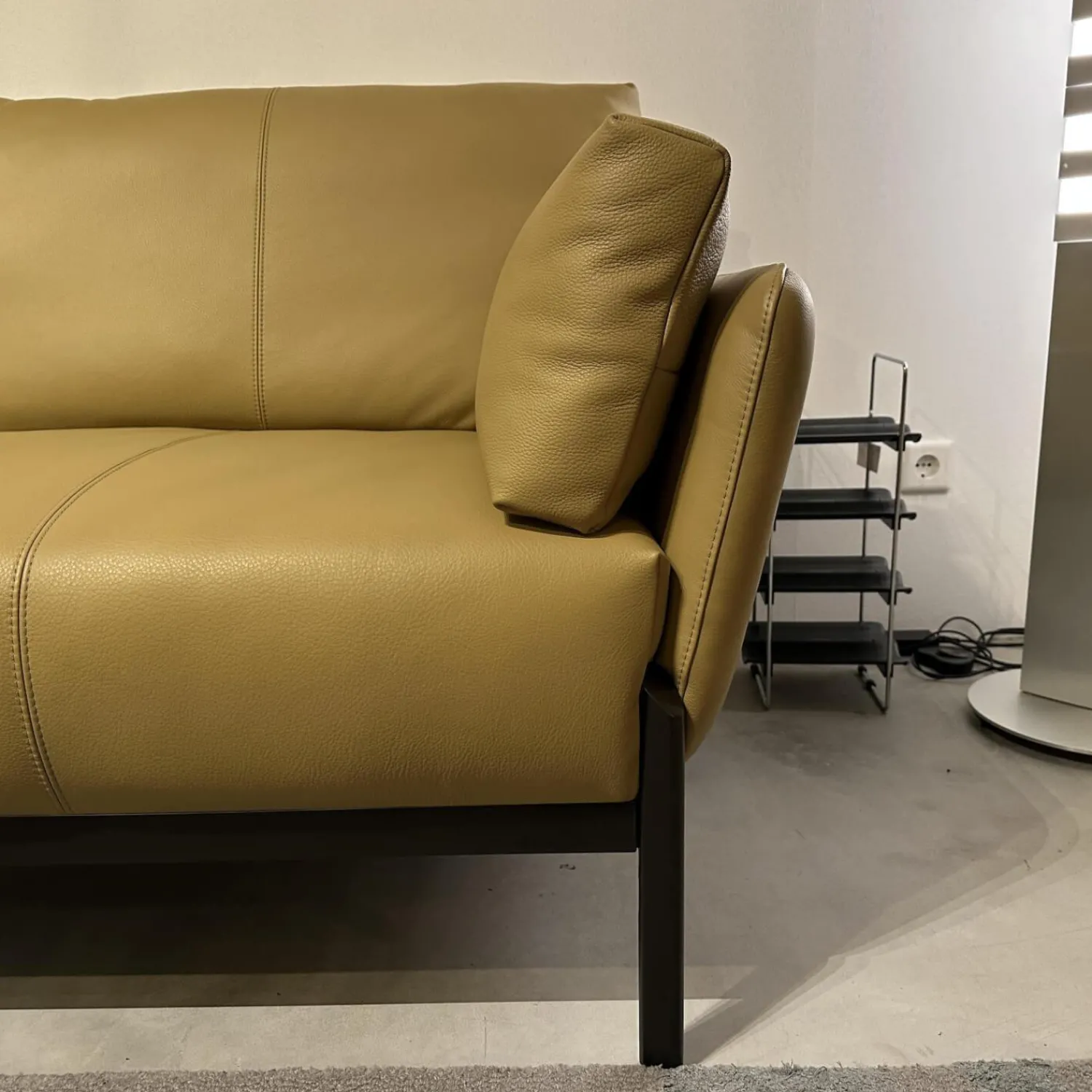 Leolux Ecksofas|Ecksofa Enna Leder 17882 Ceras 8290 Argile Füße Epoxy E2200 Nuit Silk