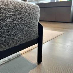 Leolux Ecksofas|Ecksofa Enna Stoff Mondo 007 Piombo Grau Gestell Epoxy Granite Anthrazit Matt Inklusive Kopfstütze