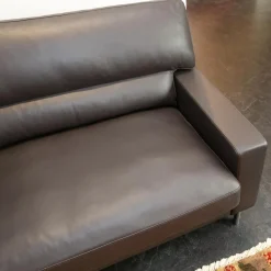 Erpo Ecksofas|Ecksofa Esparo 400 Leder J 42.090 Braun Schwarz Fußstütze Leder J 42.090