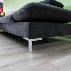 Dietsch Ecksofas|Ecksofa Family Style Stoff Guard Graphit 66 Metallfüße 4.26 Silber Inklusive Verstellungen