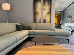 Pode Ecksofas|Ecksofa Fold Bezug 25849 Fresco 409 Celadon Füße Epoxy E1500 Granite Matt