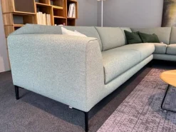 Pode Ecksofas|Ecksofa Fold Bezug 25849 Fresco 409 Celadon Füße Epoxy E1500 Granite Matt