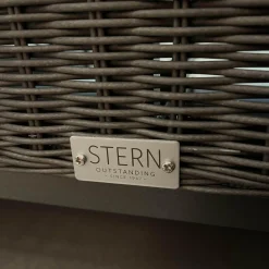 Stern Loungemöbel|Ecksofa Fontana Outdoor Geflecht Basaltgrau Bezug Seidengrau Gestell Aluminium