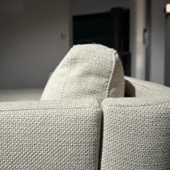 Intertime Ecksofas|Ecksofa Frame Stoff Danio Sand Creme Flachstahlfuß Chrom Glänzend Mit Klappbaren Armlehnen