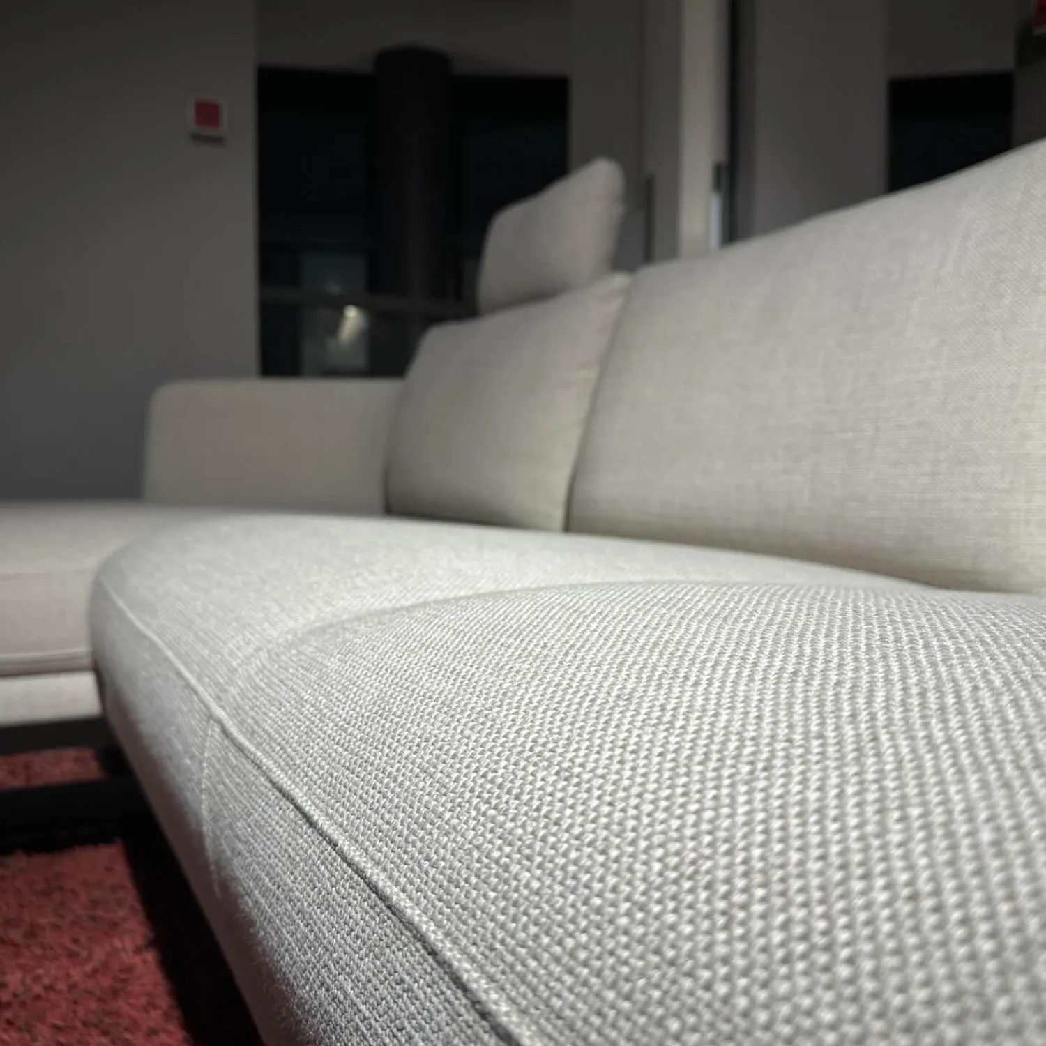 Intertime Ecksofas|Ecksofa Frame Stoff Danio Sand Creme Flachstahlfuß Chrom Glänzend Mit Klappbaren Armlehnen