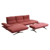 Koinor Ecksofas|Ecksofa Francis Stoff 10 Impression 49 Metallkufe Pulverbeschichtet Matt Schwarz