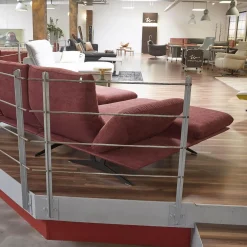 Koinor Ecksofas|Ecksofa Francis Stoff 10 Impression 49 Metallkufe Pulverbeschichtet Matt Schwarz