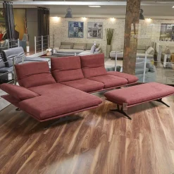 Koinor Ecksofas|Ecksofa Francis Stoff 10 Impression 49 Metallkufe Pulverbeschichtet Matt Schwarz