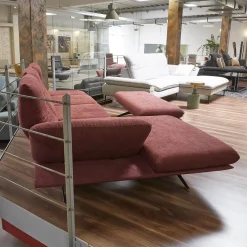 Koinor Ecksofas|Ecksofa Francis Stoff 10 Impression 49 Metallkufe Pulverbeschichtet Matt Schwarz