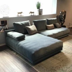 freistil Rolf Benz Ecksofas|Ecksofa Freistil 142 Stoff Blau Grau Füße Kunststoff Schwarz Inklusive Kissen