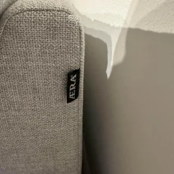 Erpo Ecksofas|Ecksofa GA400 Stoff Ruig Lichtgrau 2026 09 Grau Metallfuß Matt Verchromt Mit Hocker Und Kissen