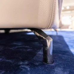 Violetta Ecksofas|Ecksofa Ginerva Longchair Dickleder 4/80 105 Greige Kiowa Mit Motorischer Relaxfunktion