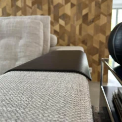 Vitra Ecksofas|Ecksofa Grand 3 Stoff 240 Corsaro Stone Melange Beige Füße Aluminium Poliert Inklusive Längliches Tablett Tray