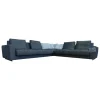 Walter Knoll Wohnlandschaften|Ecksofa Grand Suite Bezug Stoff Sonora 7869 Basalt Anthrazit Sockel Buche Schwarz Lackiert