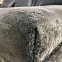 WK Wohnen Ecksofas|Ecksofa Indigo Stoff 23093 Mit 3 Lederkissen Und Kopfstütze