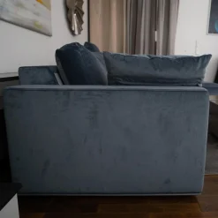 Bielefelder Werkstätten Ecksofas|Ecksofa Inspiration Aktionsstoff Leno BW 1746-151 Blau Grau