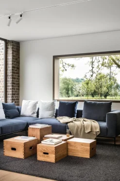 Walter Knoll Ecksofas|Ecksofa Jaan Living Stoff Lino Coal Grau Anthrazit Untergestell Matt Pulverbeschichtet Bronze Inklusive Kissen Ohne Plaid Ohne Beistelltische Ohne Dekoration Ohne Decken