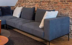 Walter Knoll Ecksofas|Ecksofa Jaan Living Stoff Lino Coal Grau Anthrazit Untergestell Matt Pulverbeschichtet Bronze Inklusive Kissen Ohne Plaid Ohne Beistelltische Ohne Dekoration Ohne Decken