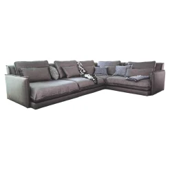 Sophisticated Living Ecksofas|Ecksofa Keala Stoff A Fiesta 17 Concrete Fuß Holz Dunkelbraun