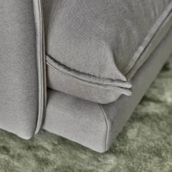 Sophisticated Living Ecksofas|Ecksofa Keala Stoff A Fiesta 17 Concrete Fuß Holz Dunkelbraun