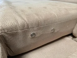 Polsteria Ecksofas|Ecksofa Krüger Stoff Mikrofaser Holiday Braun Holzfuß Eiche mit Armteilverstellung und Kopfteilverstellung