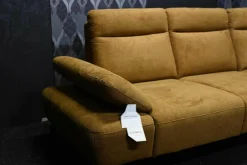 DFM Ecksofas|Ecksofa Lennox Stoff Regain 23 Ocre Braun mit Elektrischer Relaxfunktion und Sitztiefenverstellung