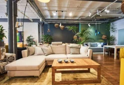 Sophisticated Living Ecksofas|Ecksofa Little Makaha Stoff B Luxury 16 Fuß Metall Verchromt