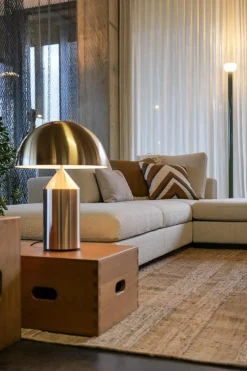 Walter Knoll Ecksofas|Ecksofa Living Landscape 755 Bezug Curly Ivory 02CU Beige Creme Sockel Massivholz Buche Schwarz Lackiert Ohne Sessel Couchtische Dekoration Sowie Lampen