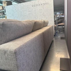 Walter Knoll Ecksofas|Ecksofa Living Landscape 755 Stoff Sorel 7871 Smoke Quartz Grau Beige Sockel Buche Schwarz Lackiert Mit Tischelement