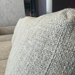 Walter Knoll Ecksofas|Ecksofa Living Landscape 755 Stoff Sorel 7871 Smoke Quartz Grau Beige Sockel Buche Schwarz Lackiert Mit Tischelement