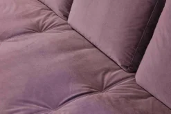 Theca Ecksofas|Ecksofa Loano Stoff Super Velvet Royal Purple PG 4 Metallfüße Schwarz