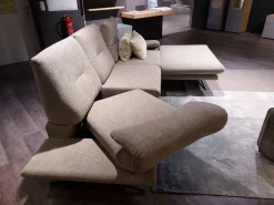 Global Ecksofas|Ecksofa Lucero Stoff Bernando Oliv Grau Metallkufe Schwarz