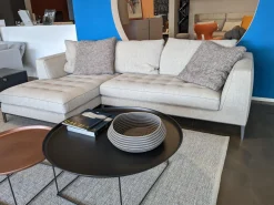 Maxalto Ecksofas|Ecksofa Lucrezia Soft Stoff Solaris 300 Tortora Beige mit 5 Kissen