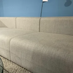 Hay Ecksofas|Ecksofa Mags Stoff Kvadrat Fiord 151 Grau Füße Kiefernholz Schwarz Gebeizt Inklusive Rückenkissen