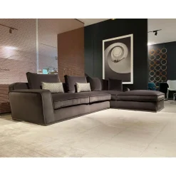 B&B Italia Ecksofas|Ecksofa Maxalto Solatium Stoff Sirio Anthrazit 2053153 mit 7 Kissen