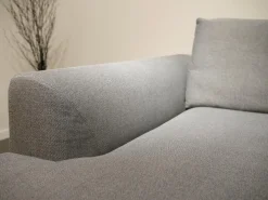 COR Ecksofas|Ecksofa Mell Lounge Stoff 9131 Anthrazit Grau Gestell Metall Schwarz Mit Kissen Stoff 9129