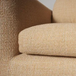 COR Ecksofas|Ecksofa Mell Lounge Stoff 8186 Aprikose Orange Beige Gestell Verchromt Inklusive Kissen